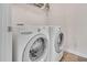 Functional laundry area equipped with a washer and dryer at 2123 Scarlet Sage Dr, Durham, NC 27704