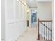 Hallway with carpeted floor and white doors and trim at 215 Brier Summit Pl, Durham, NC 27703