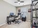 Functional home office space with a work desk, computer setup, and natural light at 215 Brier Summit Pl, Durham, NC 27703