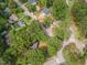 An aerial view showcasing a construction project in a neighborhood with mature trees and quaint surroundings at 301 N King Charles Rd, Raleigh, NC 27610