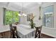 Inviting dining room with coffered ceilings, chandelier, and natural light at 304 Garden Walk Dr, Durham, NC 27703