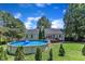 A beautiful backyard featuring a home and a refreshing above-ground pool at 52 Malcolm Dr, Clayton, NC 27520