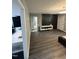 Bright living room with laminate floors and contemporary decor at 5809 Iris Lake Ct, Raleigh, NC 27604