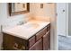 Bathroom featuring a single sink vanity with a light countertop at 5810 Shady Grove Cir, Raleigh, NC 27609