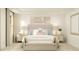 Serene primary bedroom showcasing a cushioned bench, luxurious bed, and stylish decor at 66 Digging Time Ave, Princeton, NC 27569