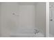 Bright bathroom with a soaking tub and separate shower, designed for relaxation and convenience at 737 Botanical Ct, Bunnlevel, NC 28323