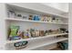 Spacious pantry with shelving, offering ample storage space at 8420 Bells Lake Rd, Apex, NC 27539