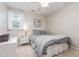 A well-lit bedroom with neutral colors, a cozy bed, and a simple, elegant design at 101 Lochmere Forest Dr, Cary, NC 27518