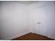 This bedroom has hardwood floors, base trim, and a closet at 103 Sara Dr, Nashville, NC 27856