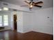 Spacious living area with hardwood floors and natural light from a window at 103 Sara Dr, Nashville, NC 27856