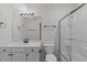 Updated bathroom with new vanity, elegant fixtures and a fully tiled shower, bringing comfort and style to your daily routine at 105 Greenbriar Ct, Chapel Hill, NC 27516