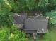 Overhead aerial view of the home nestled among mature trees, showcasing its private setting at 10836 Wilmore Dr, Raleigh, NC 27614