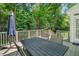 Outdoor deck with patio furniture, perfect for enjoying the surrounding nature at 12 Gatesway Ct, Durham, NC 27707