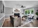 The living room has hardwood floors, a fireplace, and neutral walls at 12 Gatesway Ct, Durham, NC 27707