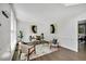 The office has hardwood floors, natural light from the large windows, and neutral walls at 12 Gatesway Ct, Durham, NC 27707