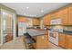 Spacious kitchen with island, seating and stainless appliances at 126 Captains Ct, Durham, NC 27712