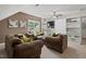 Comfortable seating area with built-in shelving, perfect for relaxation and entertainment at 126 Captains Ct, Durham, NC 27712