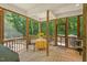 Relaxing screened porch with wood floors and a view of the backyard at 126 Captains Ct, Durham, NC 27712