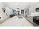 Gorgeous open floor plan showing the kitchen flowing into the living and recreation space at 175 Stonecrest Way, Pittsboro, NC 27312