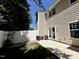 Backyard patio area with green space at 2069 White Pond Ct, Apex, NC 27523