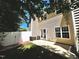 Backyard patio area with green space at 2069 White Pond Ct, Apex, NC 27523