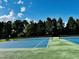 Well-maintained community tennis courts with mature trees in the background at 2069 White Pond Ct, Apex, NC 27523