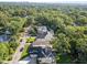 An aerial view showcasing the property's location amidst lush greenery and well-maintained neighborhood streets at 2114 Cowper Dr, Raleigh, NC 27608