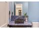 Contemporary bathroom featuring a unique blue marble countertop and a modern vessel sink at 2114 Cowper Dr, Raleigh, NC 27608
