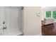 Foyer with coat rack by the entrance and view to the living room at 217 Macy Grove Dr, Chapel Hill, NC 27517