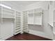 Well-organized walk-in closet with custom shelving and ample storage space at 217 Macy Grove Dr, Chapel Hill, NC 27517