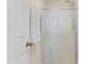 Clean shower enclosure with sliding glass doors and a white towel hanging nearby at 3109 Gold Dust Ln, Willow Springs, NC 27592