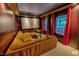 Home theater with projector screen and comfortable seating at 332 Bridgegate Dr, Cary, NC 27519