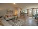 Open floor plan showing a seamless transition from the living room to the kitchen and dining areas at 366 Church St # 58, Wendell, NC 27591