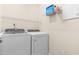 Convenient laundry room with modern washer and dryer at 410 Willingham Rd, Morrisville, NC 27560