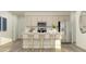 Modern kitchen features stainless steel appliances, white countertops, and a breakfast bar with seating at 43 Playtime Cir, Princeton, NC 27569