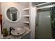 Charming bathroom with a vessel sink, modern fixtures, and a stand-up shower at 521 S Lombard St, Clayton, NC 27520