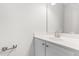 Well lit bathroom with a vanity, brushed nickel hardware, and a large mirror at 5309 Neuse Wood Dr, Raleigh, NC 27616