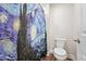 Bathroom with a toilet and a shower curtain featuring the Starry Night painting at 5317 Moonflower Ct, Holly Springs, NC 27540