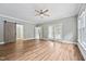 Large main bedroom with closet and patio access at 5317 Moonflower Ct, Holly Springs, NC 27540