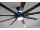 Contemporary ceiling fan with integrated lighting in a modern bedroom setting at 5504 Earle Road, Raleigh, NC 27606