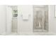 Bathroom with tiled walk-in shower, towel bar, and neutral color scheme at 5545 Cayden Cove Dr, Wendell, NC 27591