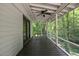 Inviting screened porch with ceiling fan, providing a relaxing outdoor space at 5709 Russell Rd, Durham, NC 27712