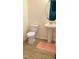 Powder room featuring a pedestal sink, wood-look floors, and a toilet at 644 Wall Rd, Wendell, NC 27591
