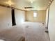 Unfinished bonus room with exposed beams and natural light; ideal for customization into a living space at 759 Wheeler Dr, Angier, NC 27501