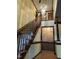 View of the staircase and foyer area, showcasing wood trim and detailing at 759 Wheeler Dr, Angier, NC 27501