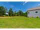 Spacious and well-maintained backyard with a newly built home featuring clean and modern finishes at 808 Shiloh Hills Dr, Fuquay Varina, NC 27526