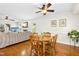 Cozy dining area with hardwood floors and natural light at 8513 Buscot Ct, Raleigh, NC 27615