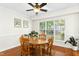 Cozy dining area with hardwood floors and natural light at 8513 Buscot Ct, Raleigh, NC 27615