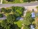 Aerial view of ranch-style home and yard at 1031 Old Us 421, Lillington, NC 27546