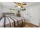 Comfortable bedroom features a ceiling fan and neutral-toned walls at 1031 Old Us 421, Lillington, NC 27546